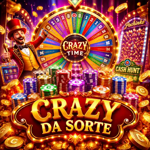 Miniatura do Crazy Time com a roda de prêmios